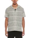 Scotch & Soda Texture Camp Shirt In Gray