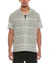 Scotch & Soda Texture Camp Shirt In Gray