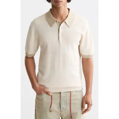 Scotch & Soda Texture Cotton Polo In White