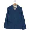 Scotch & Soda Textured Cotton Shirt Jacket In Blue
