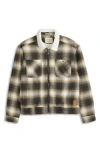 Scotch & Soda Textured Flannel Jacket In Multi
