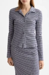 Scotch & Soda Textured Gingham Button-up Shirt In Blue