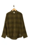 Scotch & Soda Textured Plaid Button-up Shirt In Green