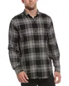 Scotch & Soda Textured Plaid Shirt In Black