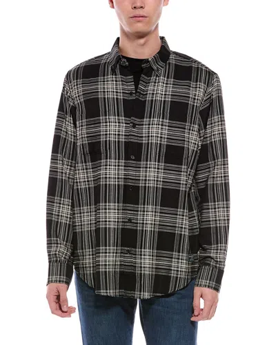 Scotch & Soda Textured Plaid Shirt In Multi