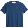 Scotch & Soda Textured Slub Knit T-shirt In Blue