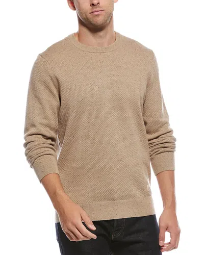 Scotch & Soda Textured Stitch Crewneck Sweater In Brown