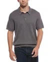 Scotch & Soda Textured Stitch Polo Sweater In Gray