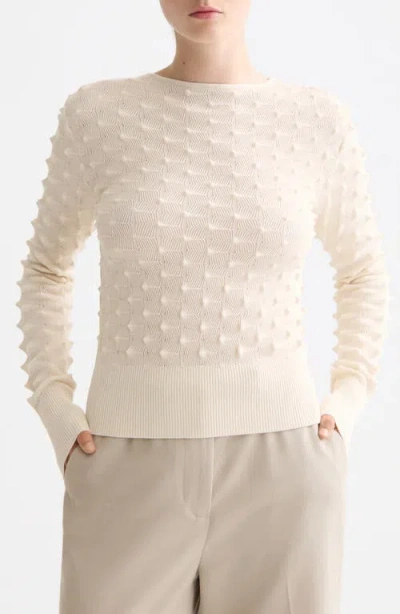 Scotch & Soda Textured Stitch Sweater In Neutral