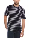 Scotch & Soda Textured Stripe T-shirt In Blue