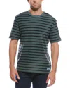 Scotch & Soda Textured Stripe T-shirt In Green