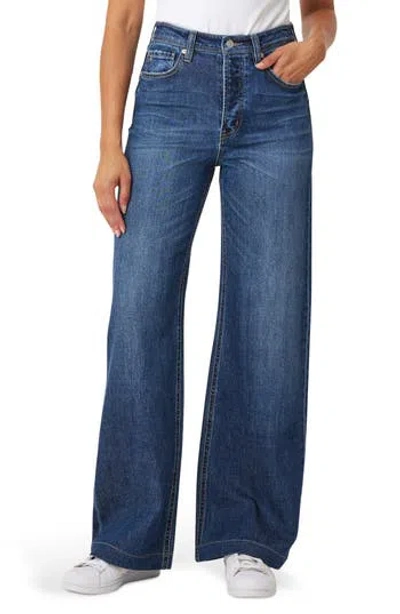 Scotch & Soda The Daze High Waist Wide Leg Jeans In Blue