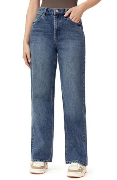 Scotch & Soda The Flow Relaxed Straight Leg Jeans In Blue