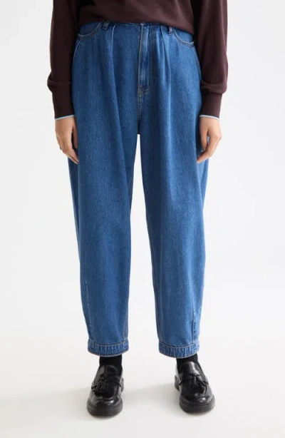 Scotch & Soda The Flux High Waist Loose Tapered Jeans In Blue