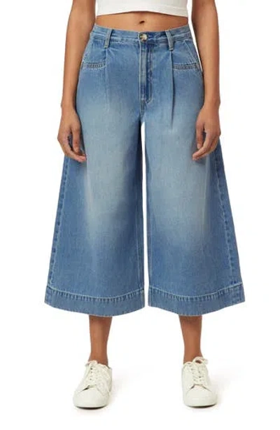 Scotch & Soda The Wave Crop Wide Leg Jeans In Multi