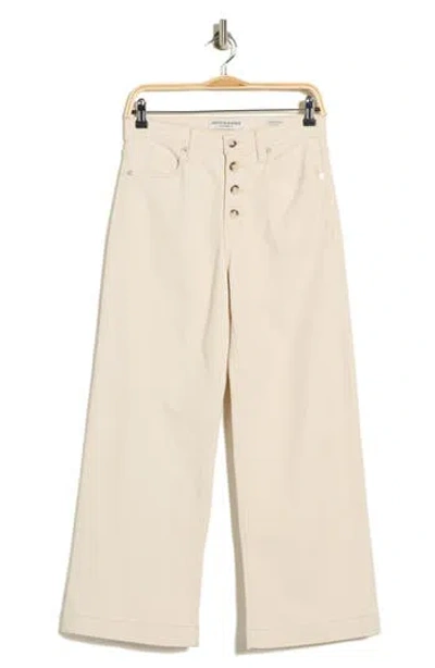 Scotch & Soda The Wave High Waist Crop Wide Leg Jeans In Neutral