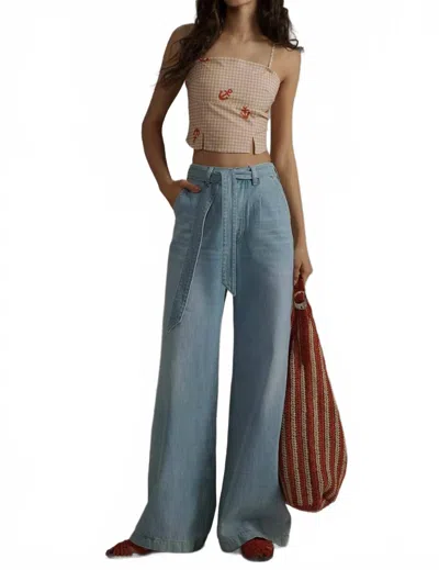 Scotch & Soda The Wave Wide Leg Jean - 30" In Luna In Multi