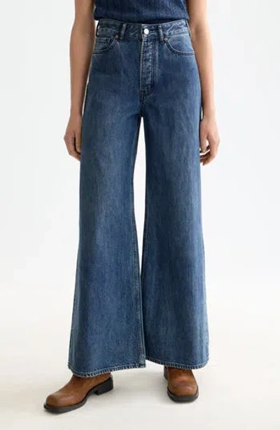 Scotch & Soda The Wave Wide Leg Jeans In Blue