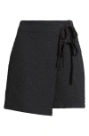 Scotch & Soda Tie Wrap Miniskirt In Gray