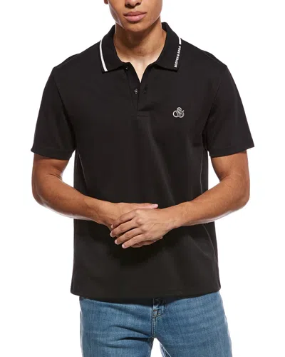 Scotch & Soda Tipped Polo Shirt In Black