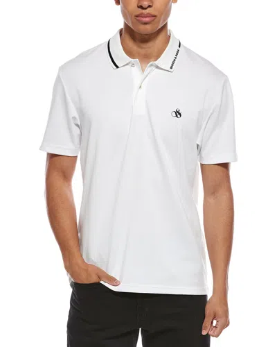 Scotch & Soda Tipped Polo Shirt In White