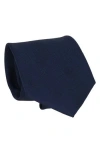 Scotch & Soda Tonal Ampersand Logo Print Tie In Blue