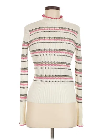 Pre-owned Scotch & Soda Turtleneck Sweater In White