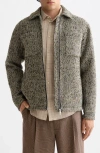 Scotch & Soda Multicolored Tweed Shirt Jacket In Gray