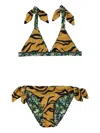 Scotch & Soda Two-piece Reversible Bikini In Brown