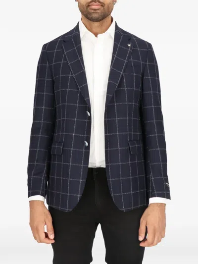 Scotch & Soda Two-tone Check Sports Coat In Blue