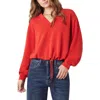 Scotch & Soda V-neck Pullover Sweatshirt In Red
