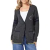 Scotch & Soda Varsity Cardigan In Black