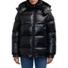 Scotch & Soda Vivienne Boxy Water Repellent Quilted Down Jacket In Black
