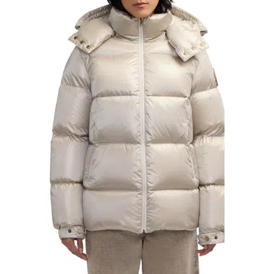 Scotch & Soda Vivienne Boxy Water Repellent Quilted Down Jacket In Neutral