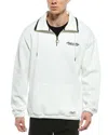 Scotch & Soda Waffle Half-zip Sweatshirt In White