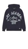 Scotch & Soda Wash Artwork Hoodie In Blue