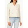 Scotch & Soda Washed Twill Cropped Trench Coat In White