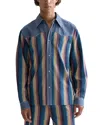 Scotch & Soda Western Long Sleeve Snap Front Shirt In Multi