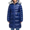 Scotch & Soda Willemina Quilted Duck Coat In Blue