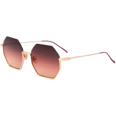 Scotch & Soda Women's 51 Mm Red Sunglasses In Gold