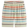 Scotch & Soda Women's Towelling Striped Sweatshorts In Light Beige In Multi