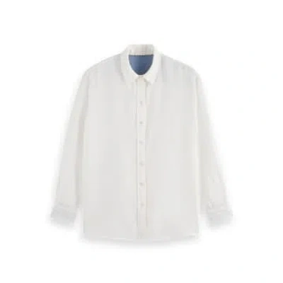 Scotch & Soda Womenswear Camisa De Lino Oversize In White