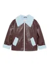 Scotch & Soda Leather-effect Jacket In Multi
