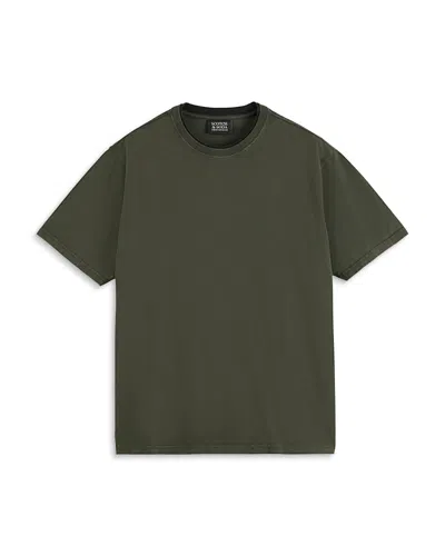 Scotch & Soda 3 Crosses Program Relaxed Fit Tee In Dark Green