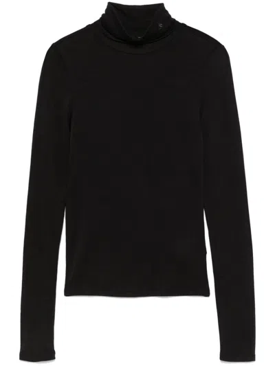 Scotch & Soda Fine-knit Sweater In 黑色
