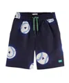 Scotch & Soda Baseball Printed Swimming Trunks In Black