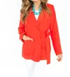 Scotch & Soda Belted Blazer In Amp Red In Multi