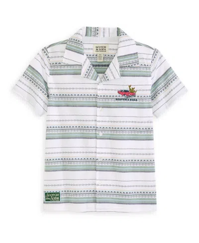 Scotch & Soda Kids' Big Boys Dobby Camp Polo Shirt