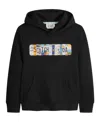 Scotch & Soda Big Boys Graphic Fleece Hoodie In Black