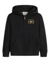 Scotch & Soda Big Boys Graphic Fleece Zip Up Hoodie In Black